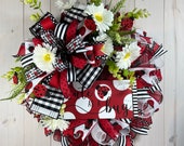 Summer Wreath with Ladybugs and Daisies, Year Round Decorations for Your Porch or Door,  IndoorOutdoor Design, ShellysWreathsNMore