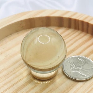 Clear Glass Marble - TRANSLUCENT Tint Base Glass Sphere - Vintage Marble Glass 29mm - Round Glass - Craft Supplies