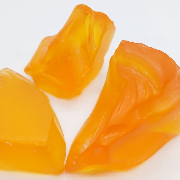 ORANGE Glass, Vintage Orange Glass - Raw Material