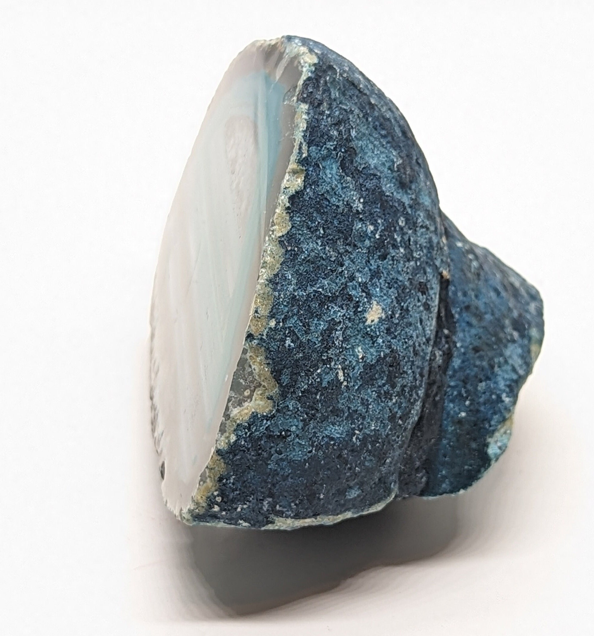 ブルーアゲートクォーツ、アゲートジオードスライス、天然水晶（268g