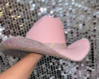 Pink and Ab rhinestone cowboy hat