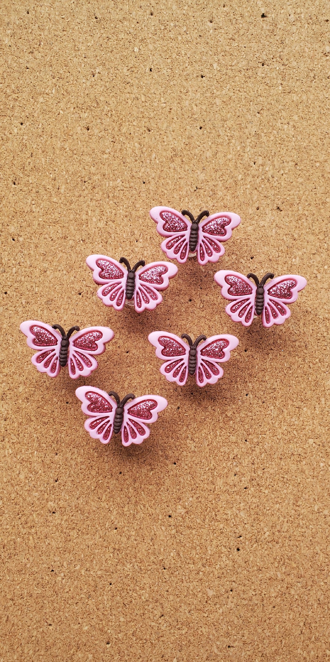 Glittery Butterfly Push Pins Cork Board Pins Etsy