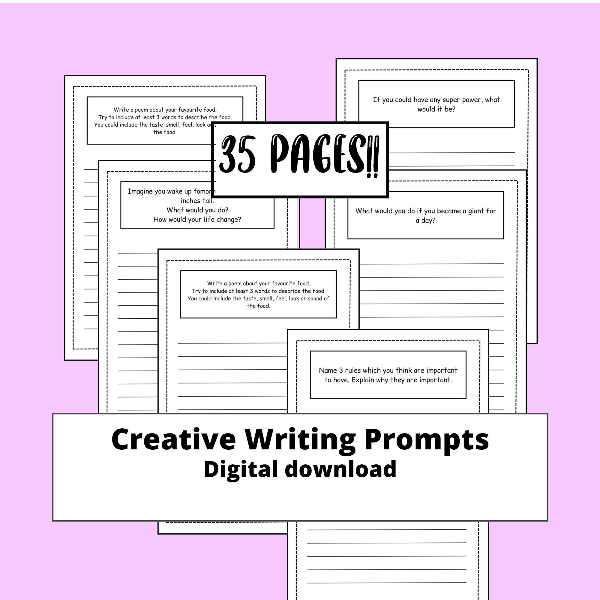 Writing Prompts - Etsy