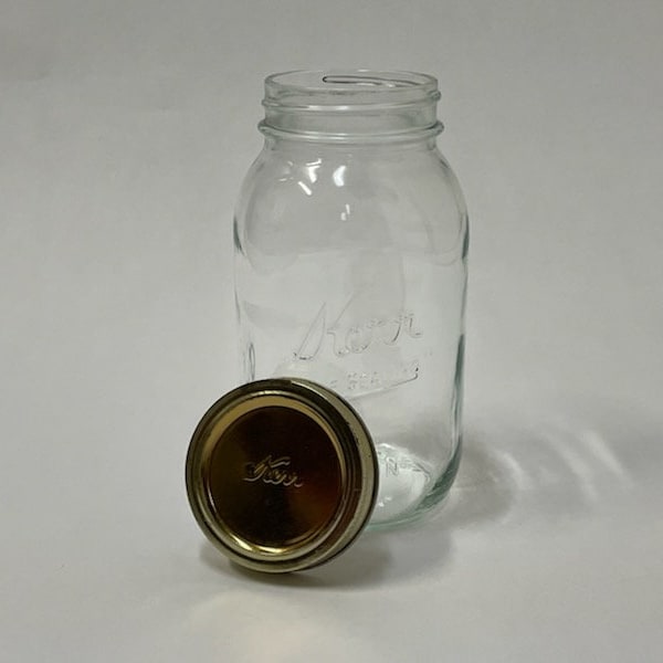 Vintage 1950's Kerr Regular Mouth Self Sealing Mason Jar With lid