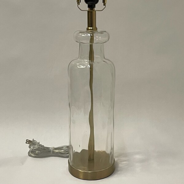 Textured Glass Table Lamp Etsy