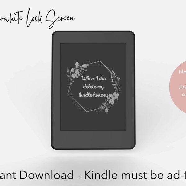 Ebook Lock Screen Etsy