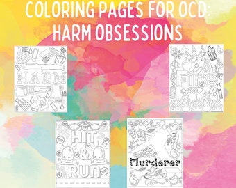 Livre de coloriage sur l'exposition au TOC : Harm Obsessions