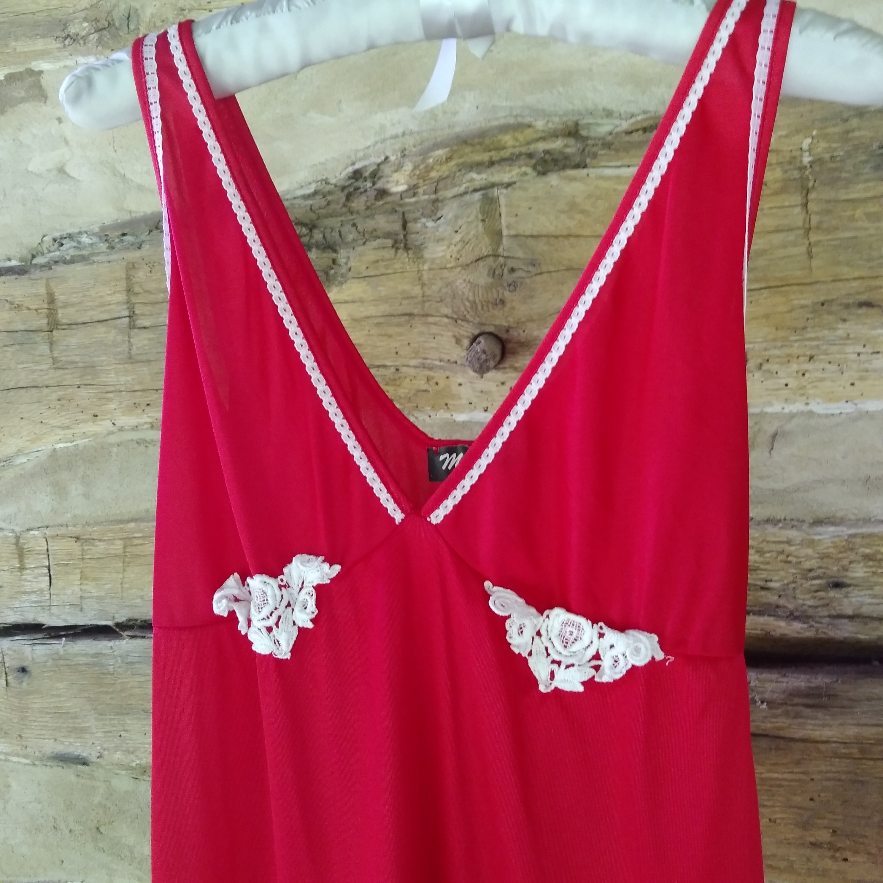 Mirabelle by Cadol Red Long Nightgown Size Large - Etsy