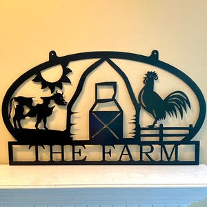 Custom Farm Sign / The Farm Sign / personalized Farming Sign / Metal farm sign / Barn sign / Gift for farmer / Farm Decor / Barn Metal sign