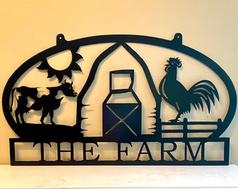 Custom Farm Sign / The Farm Sign / personalized Farming Sign / Metal farm sign / Barn sign / Gift for farmer / Farm Decor / Barn Metal sign
