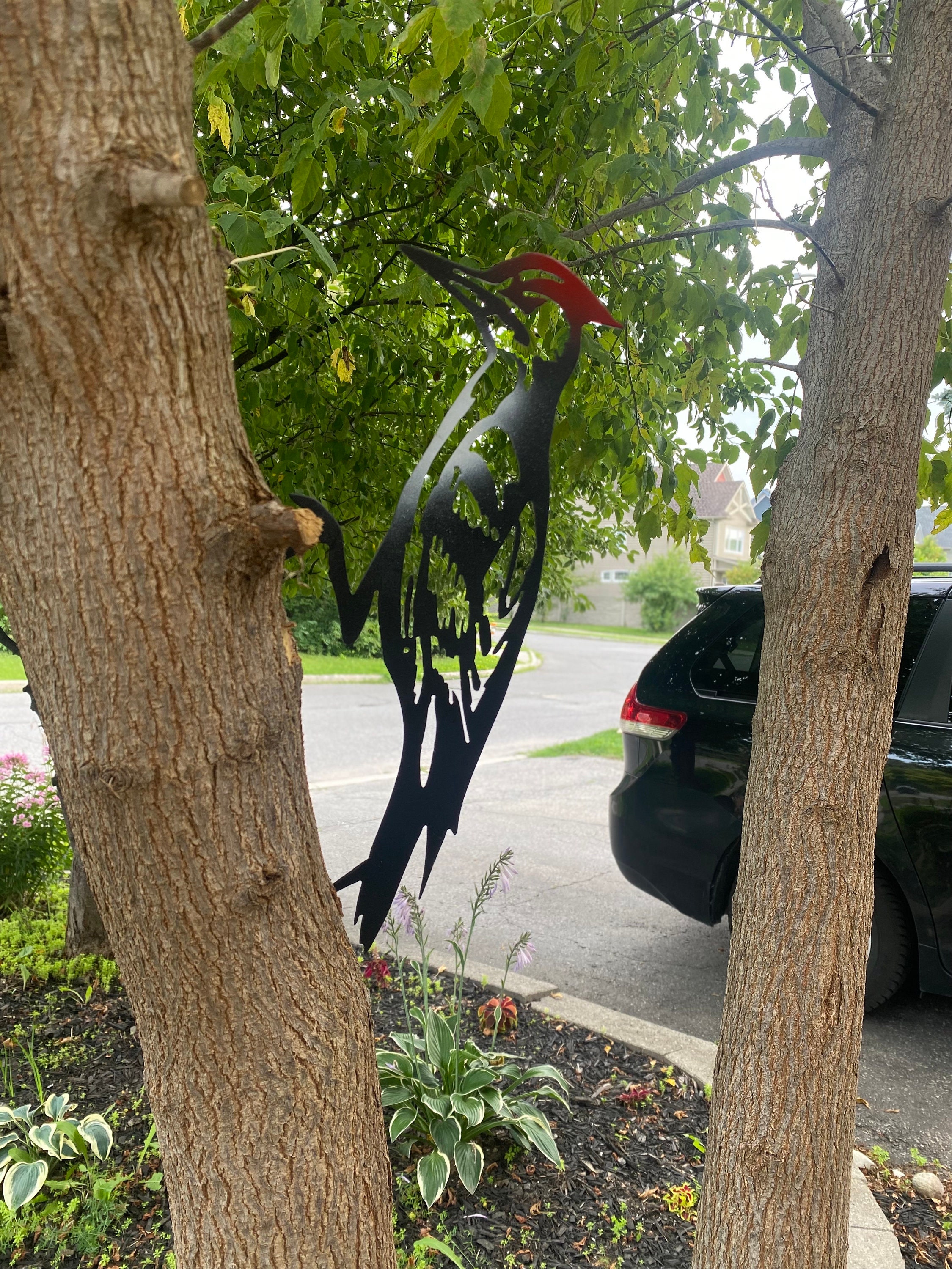 Large Metal Wood Pecker / Wood Pecker Bird / Bird Gift