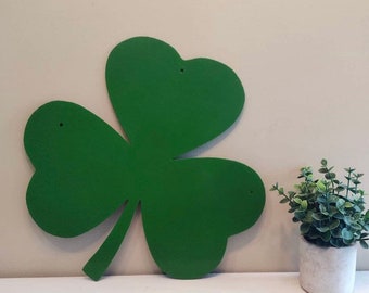 Metal Irish Clover / Metal Shamrock / Irish Wall Decor / Metal Three Leaf Clover / Green Clover / Green Home decor / Irish Gift /