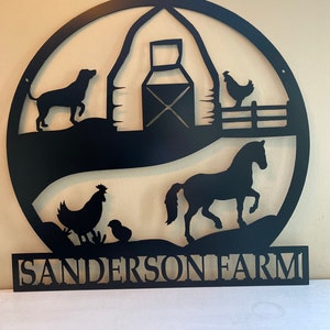 Metal Farm Sign / Outdoor Metal Farm Sign / Custom Farm Sign / Metal Sign / Personalized Animal Signs / Farm Animal Address Sign / Gift farm