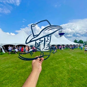 Cowboy Boot / Metal Cowboy Sign / Boot and Hat / Cowboy Hat Boot ...