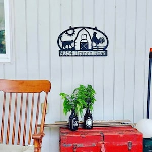 Metal Barn Sign / Custom Farm address sign / personalized farm sign / metal farm sign / porch sign / custom metal sign/ gift for farmer