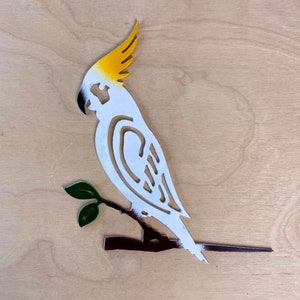Metal Cockatoo Bird/ Metal Bird / Cockatoo Decor / Australian bird / Metal Cockatoo / Bird gift / Gift for Aussie / Gift for mom / Australia