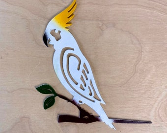 Metal Cockatoo Bird/ Metal Bird / Cockatoo Decor / Australian bird / Metal Cockatoo / Bird gift / Gift for Aussie / Gift for mom / Australia