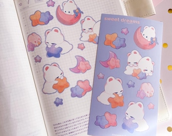 Sweet Dream Sticker Sheet | Cute Anime Stickers | Kawaii Stickers | Die Cut Stickers | Planner | Journaling | Decal
