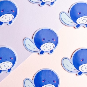 Round Baby Poliwag Sticker | Cute Anime Stickers | Kawaii Stickers | Die Cut Stickers | Laptop Stickers | Waterbottle | Decal