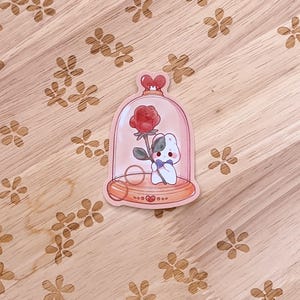 Rose Jar Bunny Sticker | Fairytale | Cute Anime Stickers | Kawaii Stickers | Die Cut Stickers | Laptop Stickers | Waterbottle | Decal