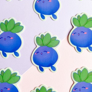 Round Baby Oddish Sticker | Cute Anime Stickers | Kawaii Stickers | Die Cut Stickers | Laptop Stickers | Waterbottle | Decal