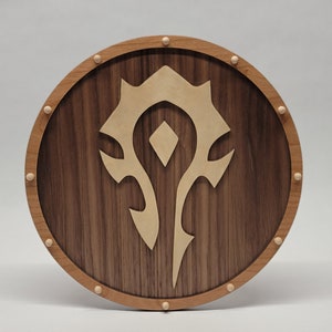 World of Warcraft decorative wooden Shield, Horde Shield WoW gift, World of warcraft gift, WoW art, gamer gifts, game decor, Game room sign