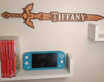 Personlig Zelda Master Sword: Spelrumsväggkonst