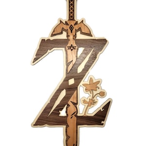 Legend of Zelda Sign Zelda kunst Nintendo-kunst Zelda decor Zelda cadeau Zelda Master zwaard Zelda game room decor gaming kunst houten zelda display