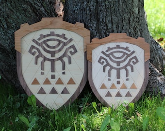 Zonai Shield: Legend of Zelda Tears of the Kingdom Wood Wall Art