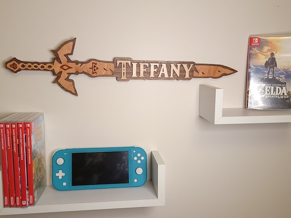 Personalized Zelda Master Sword: Game Room Wall Art