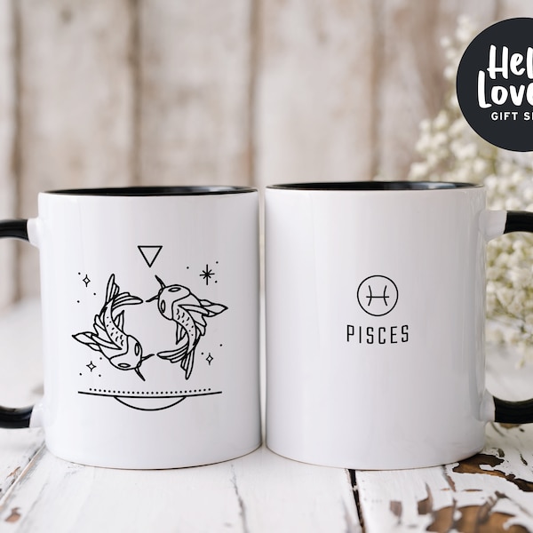 Pisces Gift, Zodiac Coffee Mug, March Birthday Gift, Pisces Mug, Horoscope Mug, Zodiac Mug, Astrology Mug, Pisces Coffee Mug 11oz