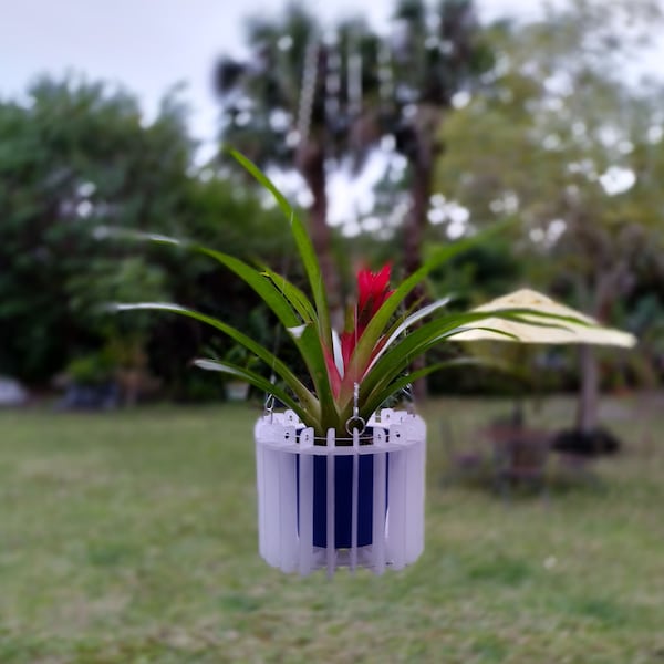 ROUND BARREL-Orchid Basket-Hanging Basket-Bromeliad Basket-Medium Size