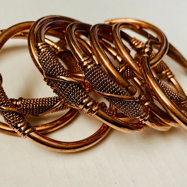 African Copper Bangles for Men Etsy