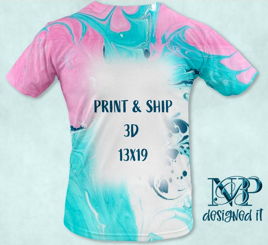 PRINTED & SHIPPED Custom 3d T-shirt 13x19 Design Birthday - Etsy