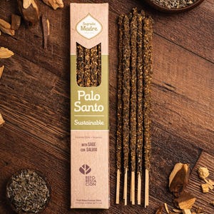 Palo Santo & White Sage Incense Sticks - Handmade Organic Sagrada Madre