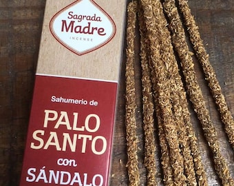 Palo Santo with Sandalwood Incense Sticks, Handmade Incense Sticks, Natural Incense, Organic Incense, Sagrada Madre, Protection and Clearing