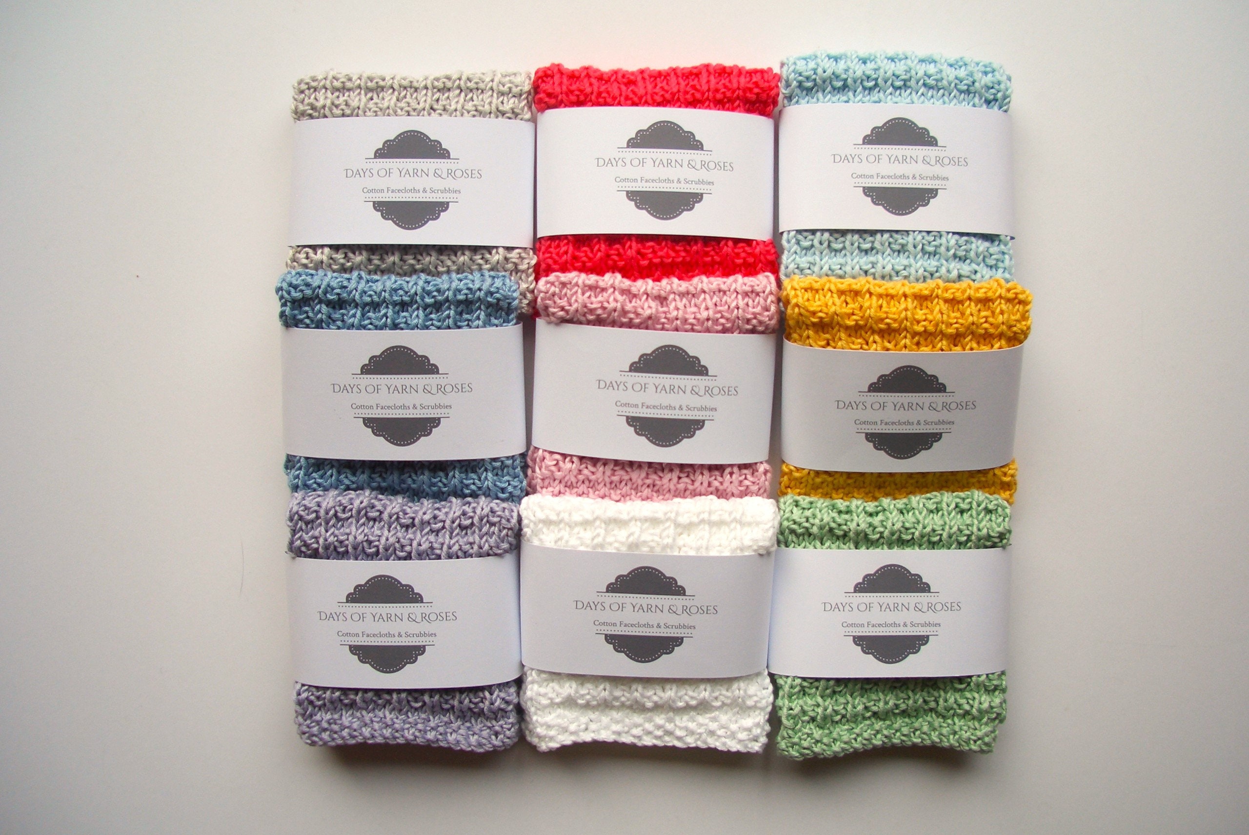 Silky Cotton Hand Knitted Waffle Spa Face Cloth or Wash Cloth Etsy UK