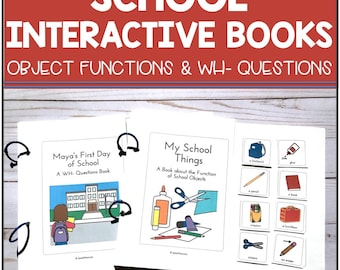 School Interactive Books: Speech Therapy & Autism Activity (PDF Download)