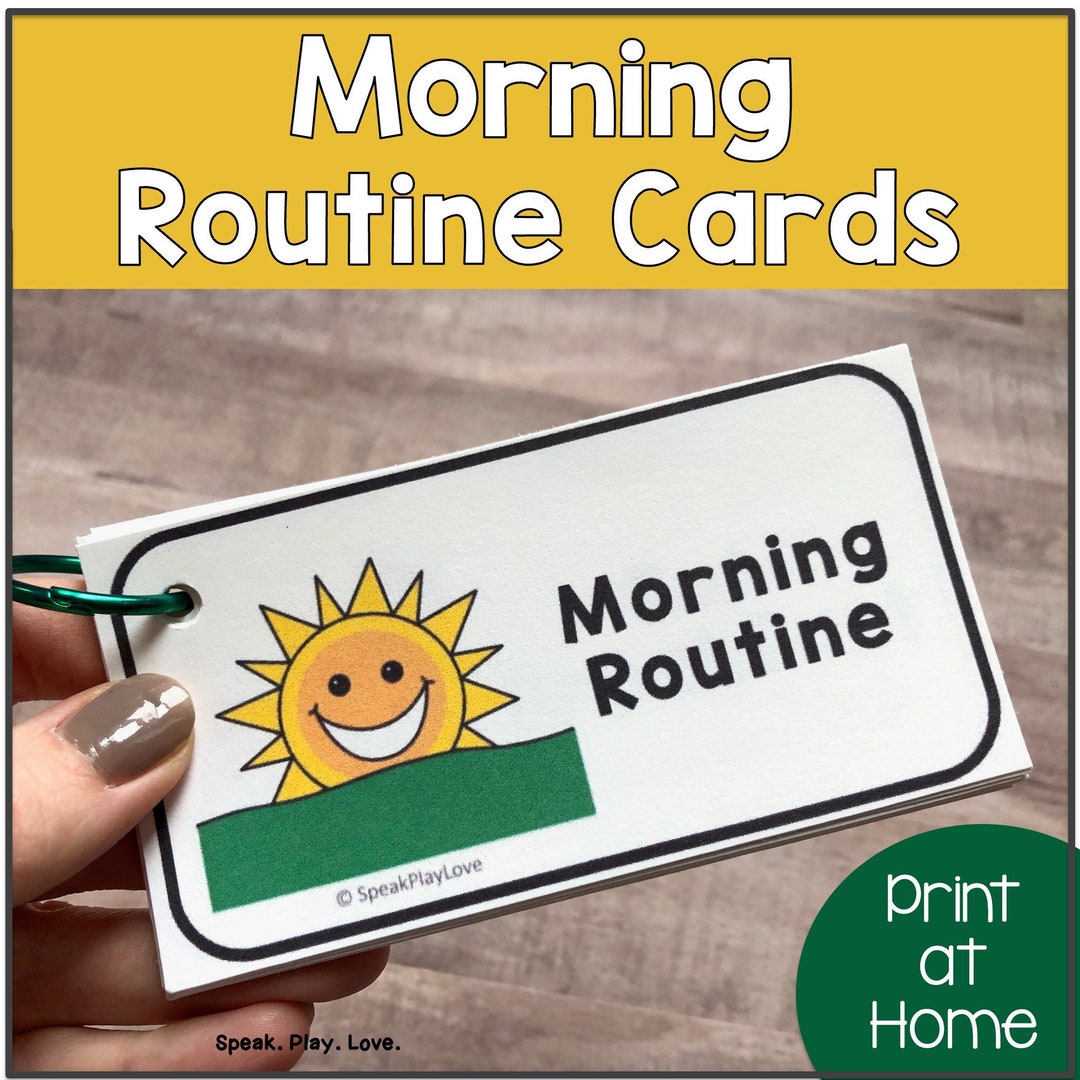 Printable Morning Routine Cards for Kids Toddler Morning - Etsy