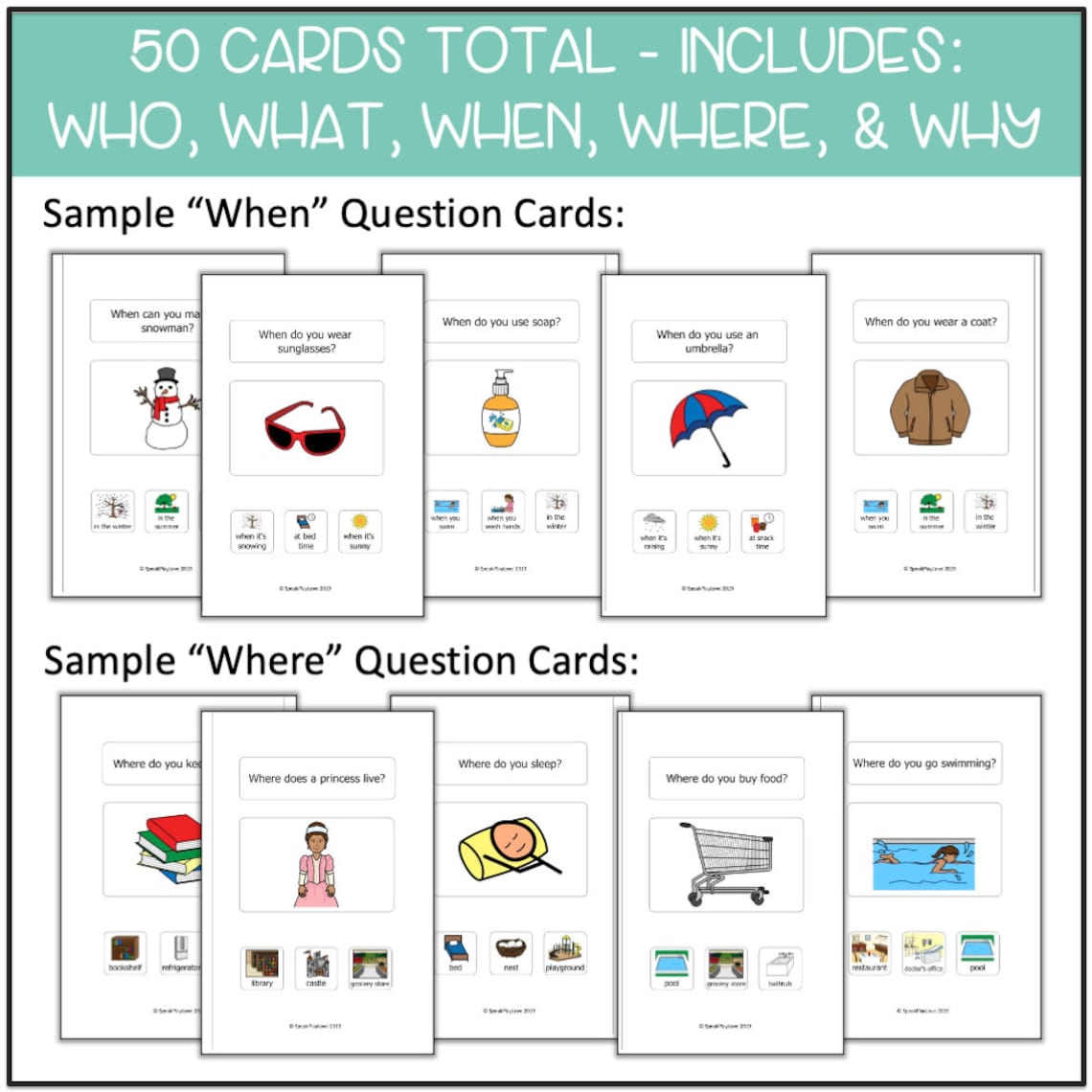 Printable Autism Activity: WH Questions Task Cards, Speech Therapy, ABA ...