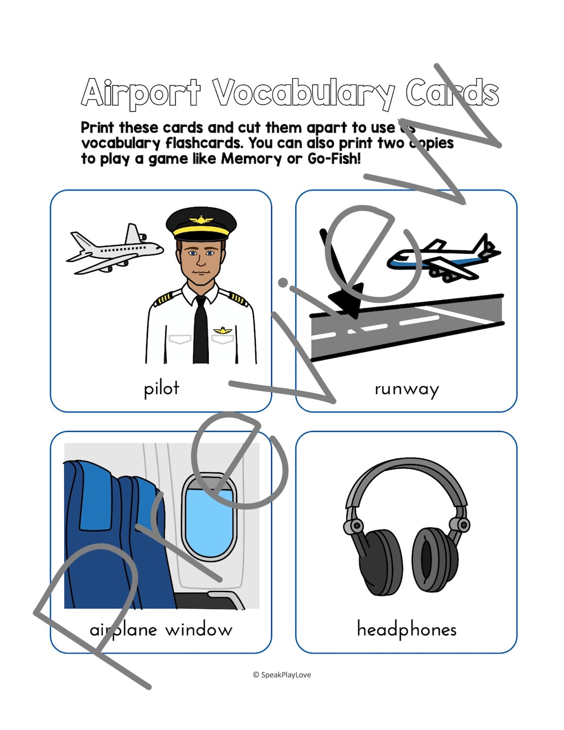 Printable Airport Scavenger Hunt for Kids Airport Vocabulary Etsy