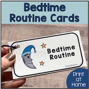 Programma visivo stampabile per i più piccoli, Biglietti per la routine della buonanotte, Bambini con autismo, Scuola materna, Grafico della routine notturna, Lavagna a fogli mobili serale