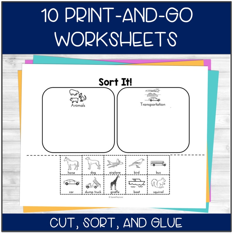 Category Sorting Activity, Printable, Preschool Printables, Speech Therapy, ABA Therapy, Special Education, Autism Activity, Categories Sort image 4