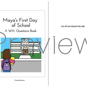 Printable Interactive Books With School-theme, Back to School Speech ...