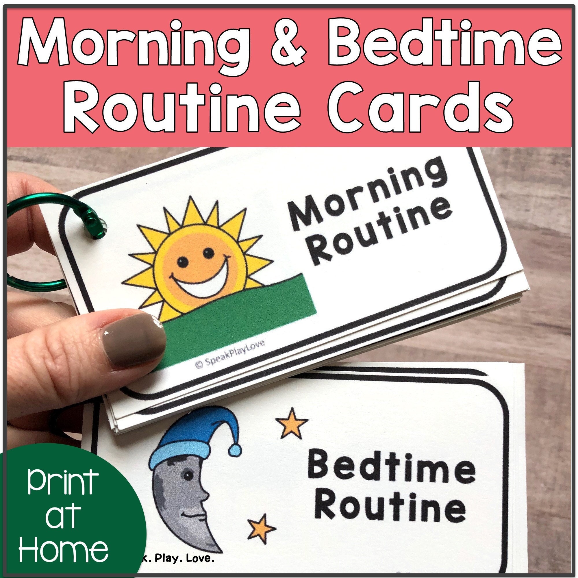 Printable Morning and Bedtime Routine Cards for Kids Night - Etsy