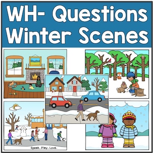 Peut inclure: Un ensemble de cinq illustrations colorées représentant des scènes d'hiver. Les illustrations comprennent une famille dans un salon avec une cheminée, une personne nourrissant un lapin dans une forêt enneigée, une personne promenant un chien dans une rue enneigée, un enfant construisant un bonhomme de neige et deux enfants debout dans la neige. Les illustrations sont parfaites pour apprendre aux enfants l'hiver.