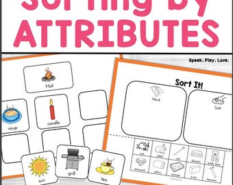 Printable Attribute Sorting Activity: Preschool & Speech Therapy (PDF)