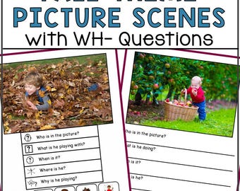Fall Picture Scenes: WH Questions for Speech Therapy (Printable PDF)