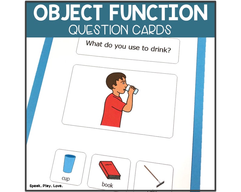 Object Function Task Cards: Speech Therapy & Autism Visuals (PDF) image 1