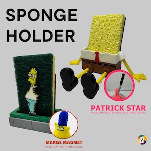 Meme Sponge Holder: Homer / Spongebob Kitchen Decor